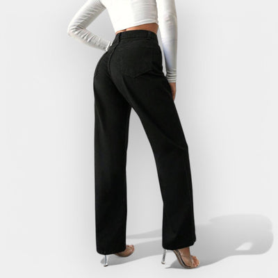 Jean Taille Haute avec Pantalon Large