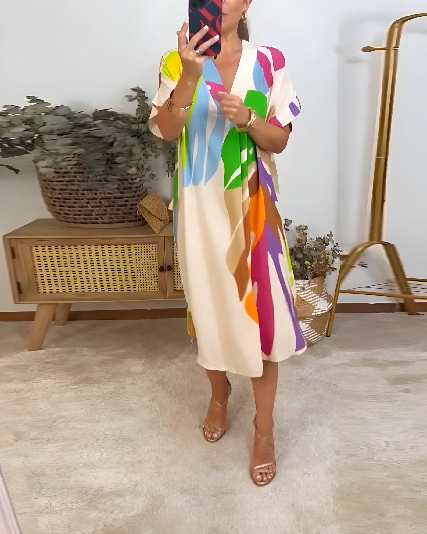 Juliette | Ensemble décontracté uni blouse et short