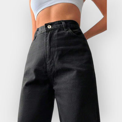 Jean Taille Haute avec Pantalon Large