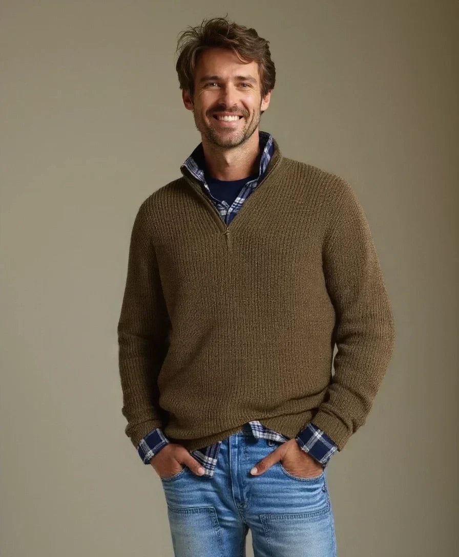 Pull en laine avec fermeture éclair Highland - Leviana