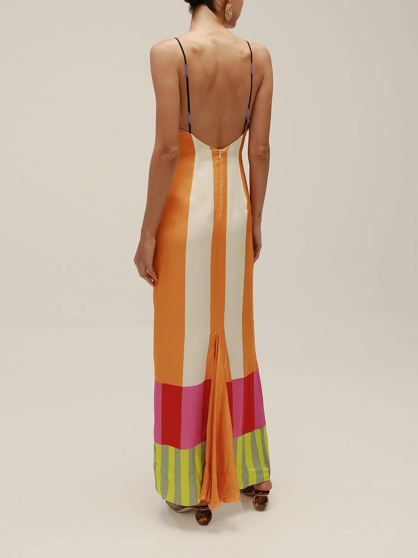 Paloma – Robe Maxi Colorée à Rayures