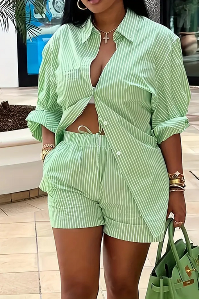 Maud | Élégante tenue rayée au style décontracté