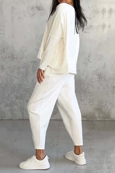 Ensemble Sweatshirt à Ourlet Irregulier