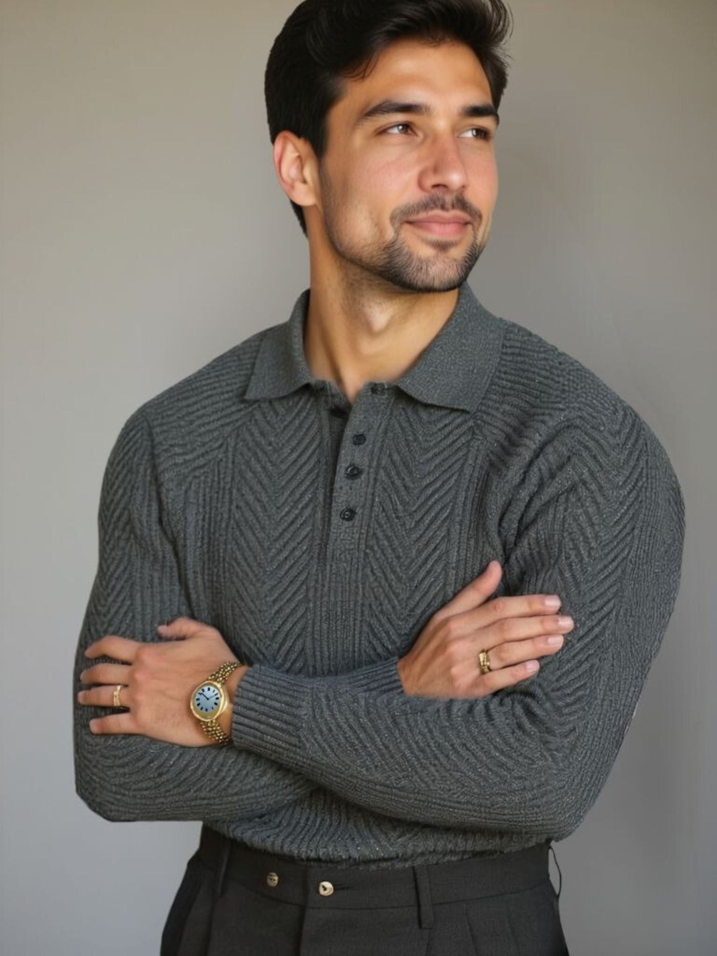 Pull pour homme à manches longues - Leviana