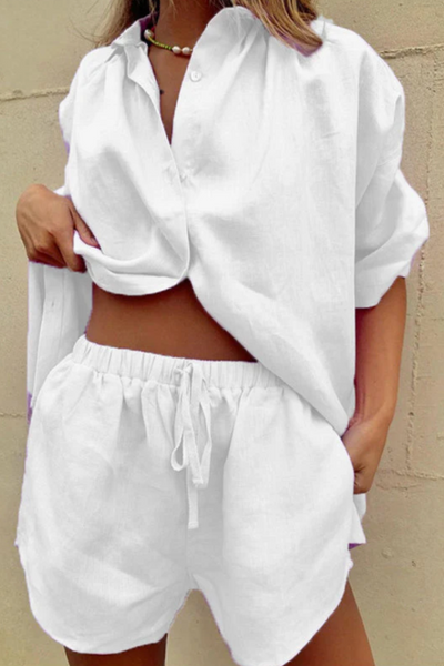 Amandine | Ensemble chemisier léger et pantalon large