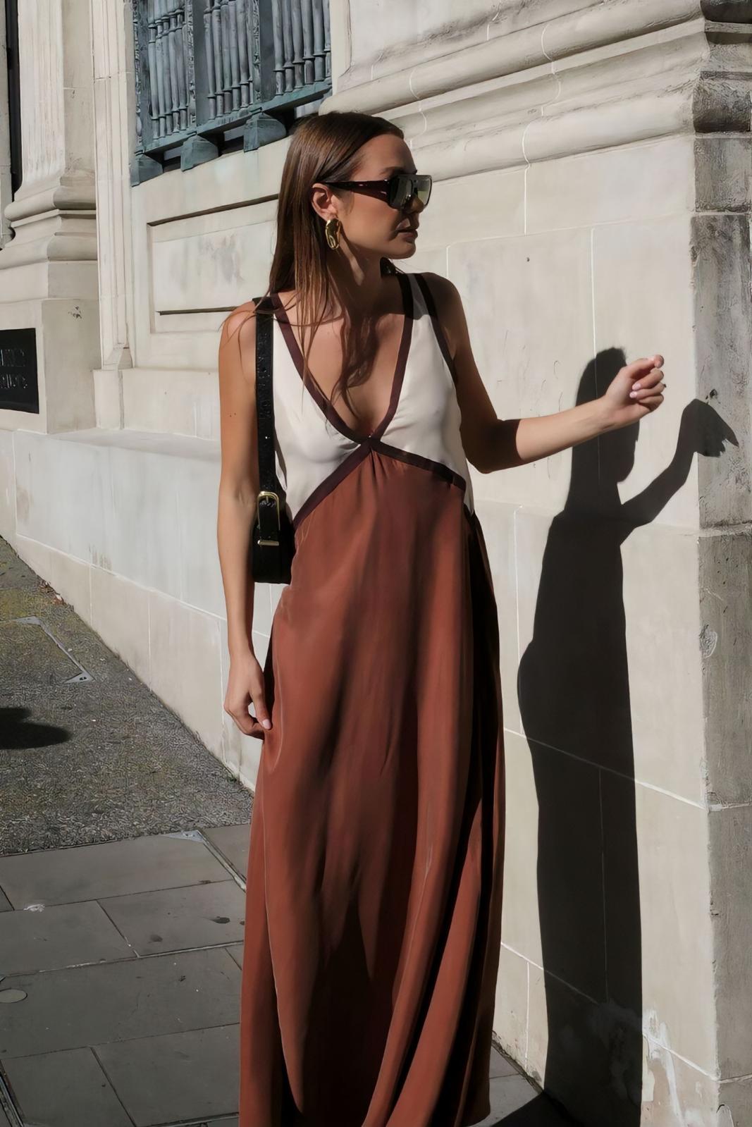 Élena | Élégante robe midi sans manches