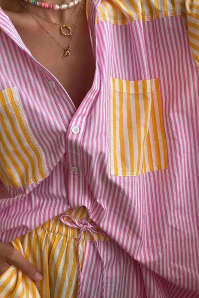 Hannie | Ensemble rayé coloré et stylé