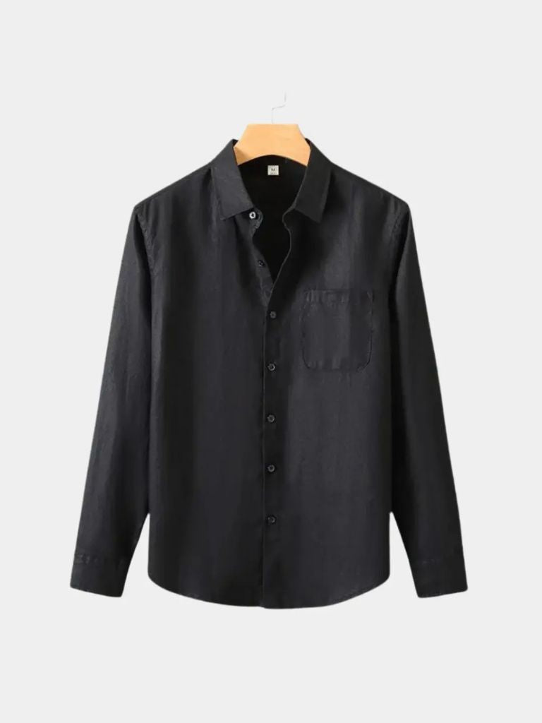 Chemise en soie essentielle à manches longues - Leviana