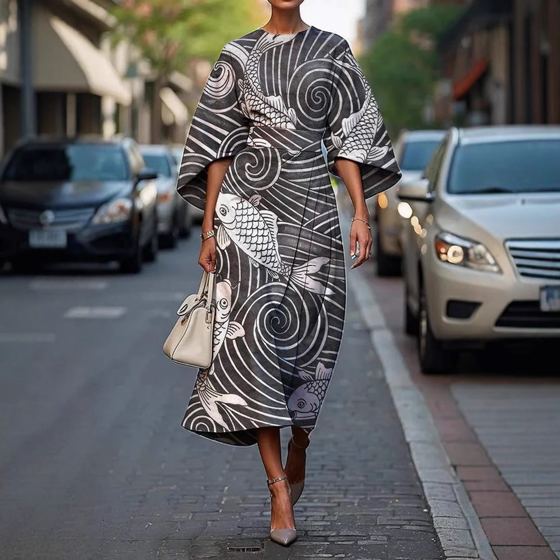 Grace | Robe Élégante avec Col Ronde