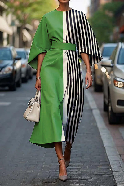 Grace | Robe Élégante avec Col Ronde