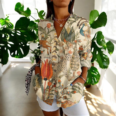 Carla™ | Blouse vintage à imprimé fleuri
