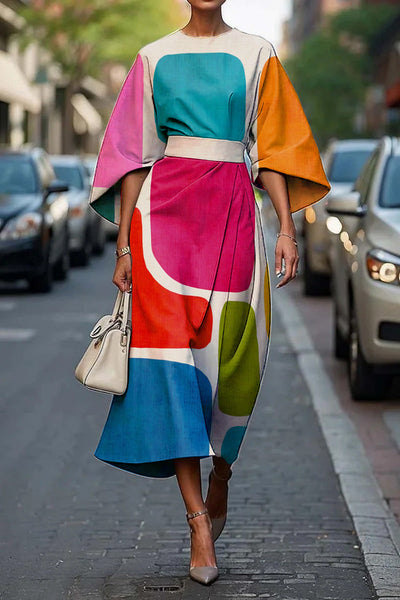 Grace | Robe Élégante avec Col Ronde