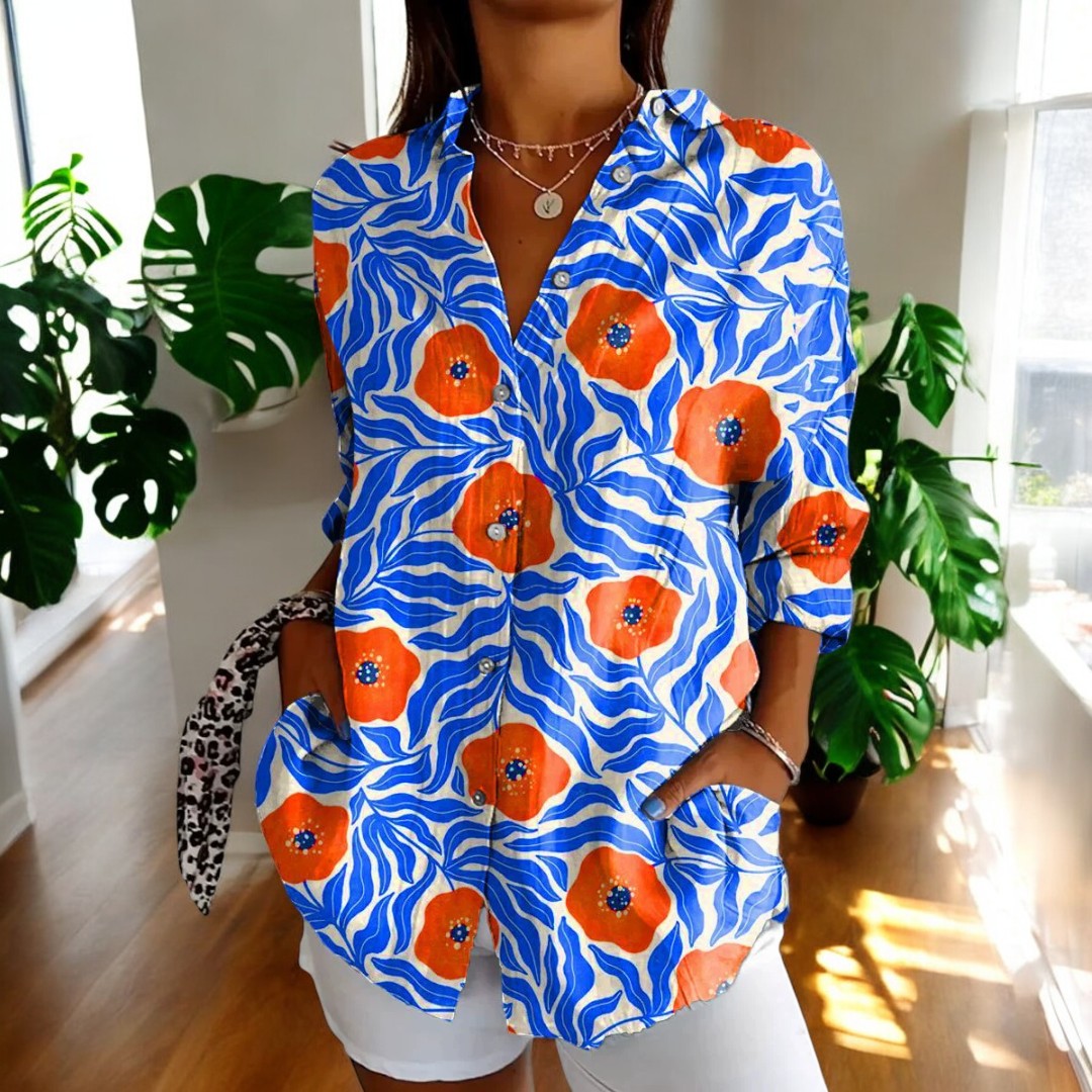 Carla™ | Blouse vintage à imprimé fleuri