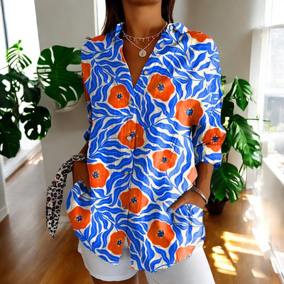 Carla™ | Blouse vintage à imprimé fleuri