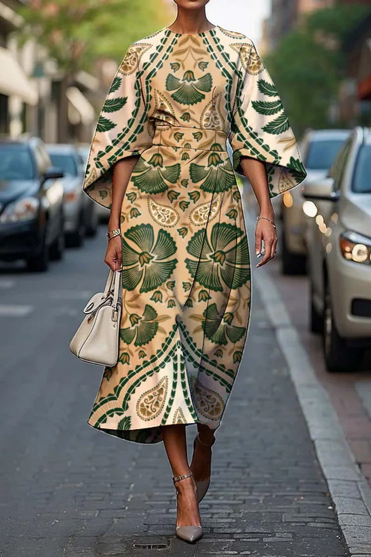 Grace | Robe Élégante avec Col Ronde