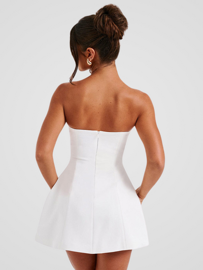 ROBE MINI SANS ÉPAULES LUXUEUSE