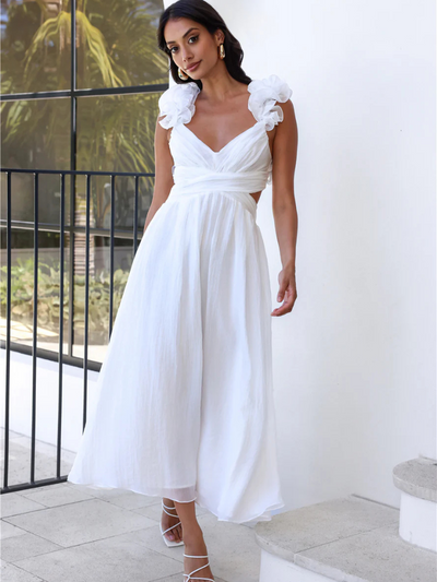 ROBE MIDI COLETTE VOLANTÉE