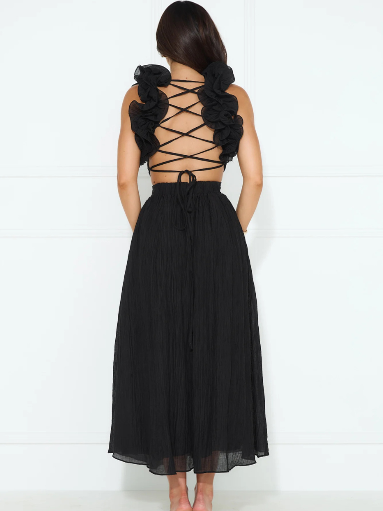 ROBE MIDI COLETTE VOLANTÉE
