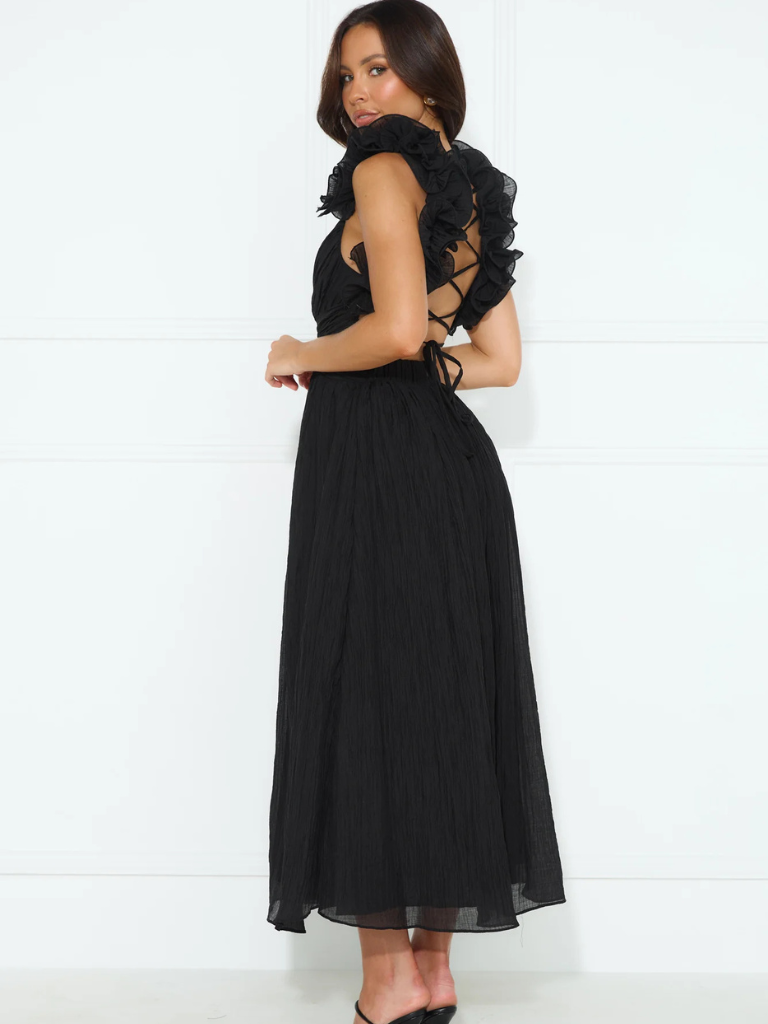 ROBE MIDI COLETTE VOLANTÉE