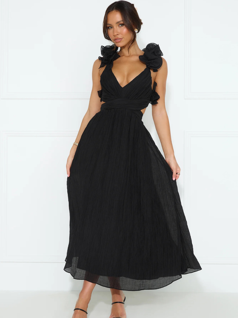 ROBE MIDI COLETTE VOLANTÉE