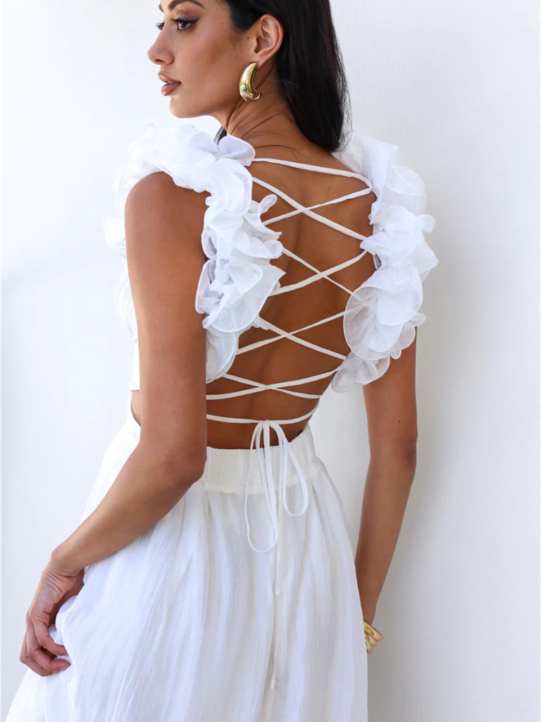 ROBE MIDI COLETTE VOLANTÉE