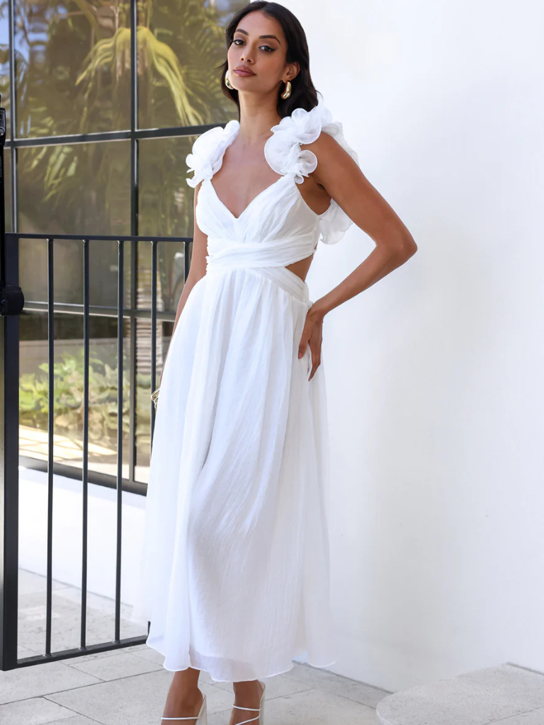 ROBE MIDI COLETTE VOLANTÉE