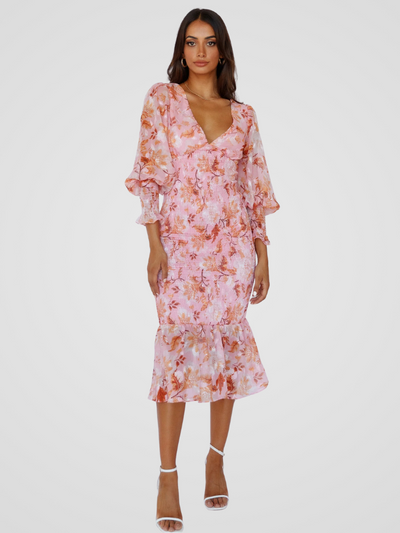 ROBE MIDI POÉSIE DE JARDIN