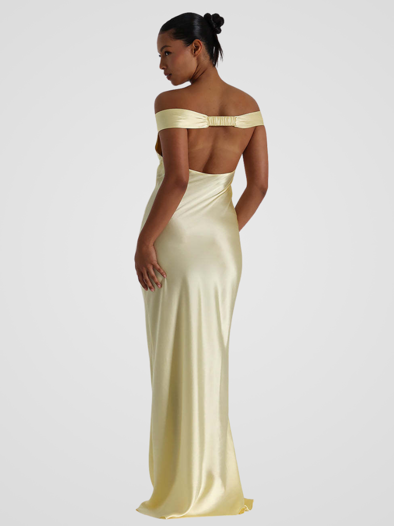 ÉLIORA ROBE MAXI EN SATIN