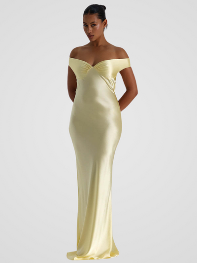 ÉLIORA ROBE MAXI EN SATIN