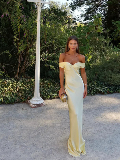 ÉLIORA ROBE MAXI EN SATIN