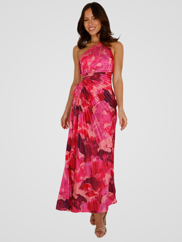 ROBES PLISSEES A UNE ÉPAULE AURORA