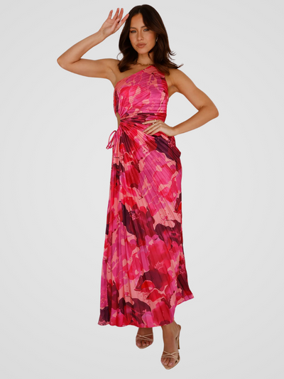 ROBES PLISSEES A UNE ÉPAULE AURORA