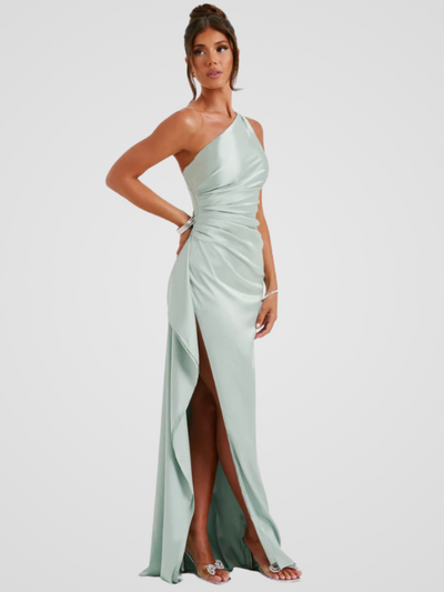 ROBE MAXI EN SATIN SOLEIL