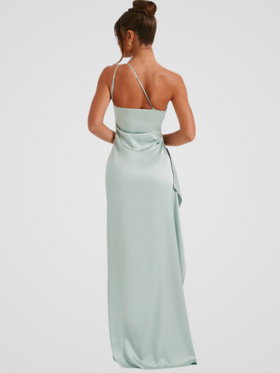 ROBE MAXI EN SATIN SOLEIL