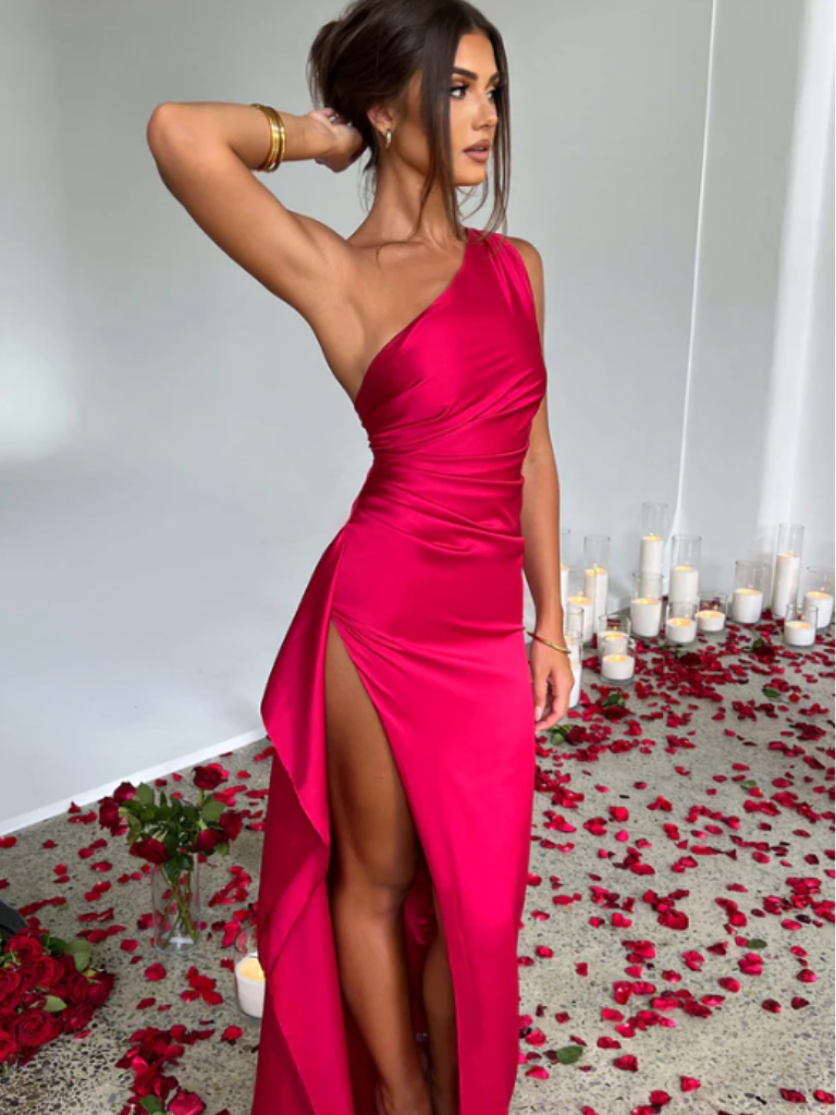 ROBE MAXI EN SATIN SOLEIL