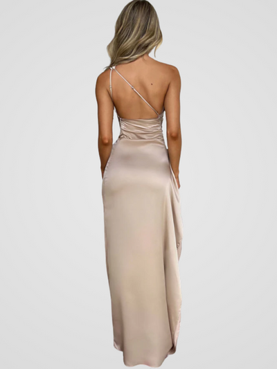 ROBE MAXI EN SATIN SOLEIL