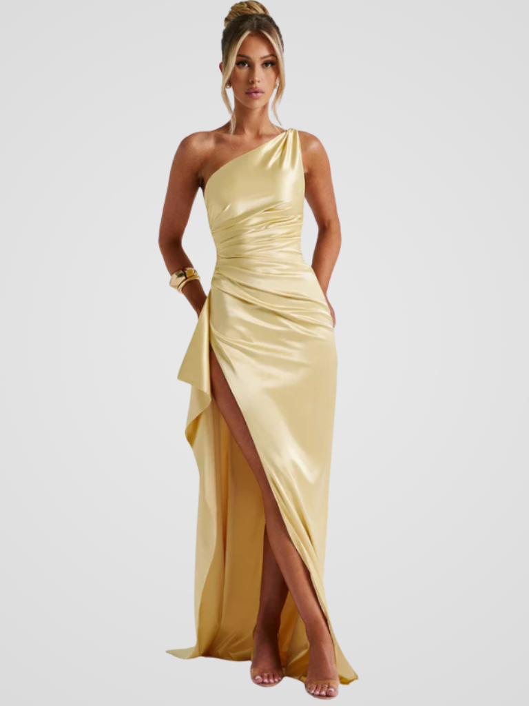 ROBE MAXI EN SATIN SOLEIL