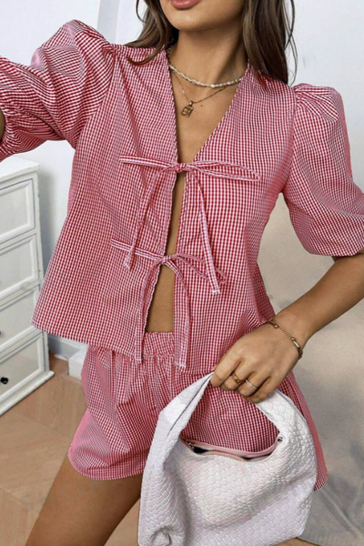 Betje | Chemisier romantique à manches bouffantes et nœud