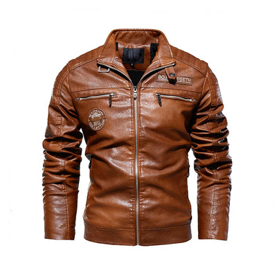 Alexandre™ | Veste biker vintage marron