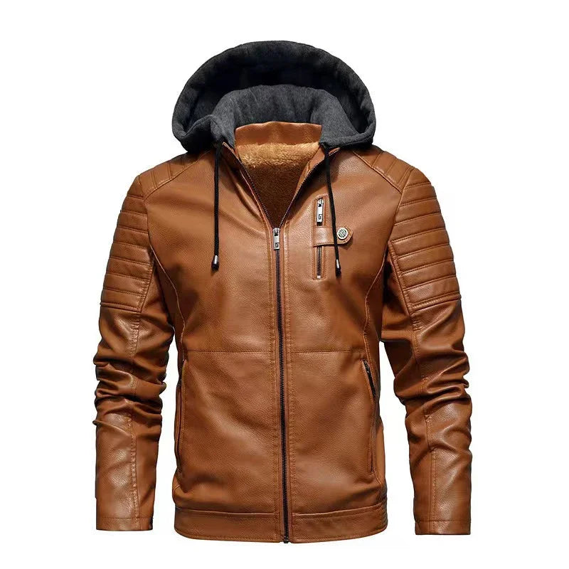 Enzo™ | Veste biker avec capuche amovible
