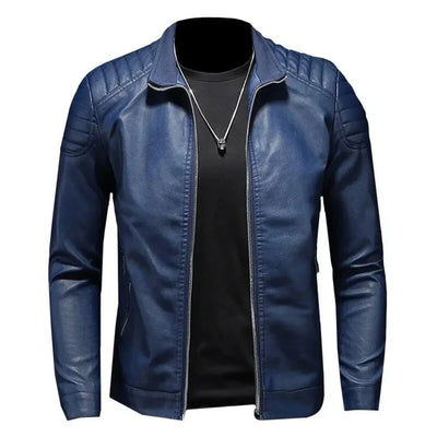 Maxime™ | Veste biker bleu élégant