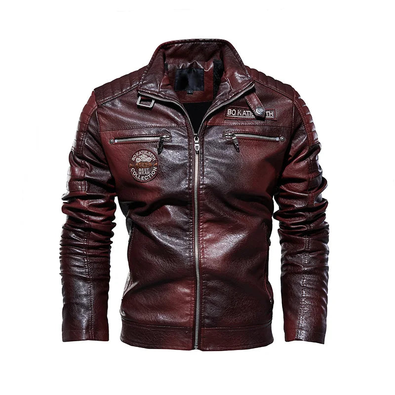 Alexandre™ | Veste biker vintage marron