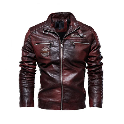 Alexandre™ | Veste biker vintage marron