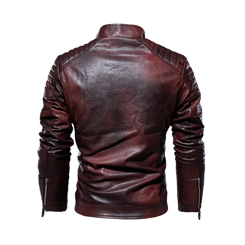 Alexandre™ | Veste biker vintage marron