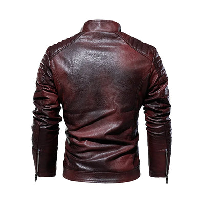 Alexandre™ | Veste biker vintage marron