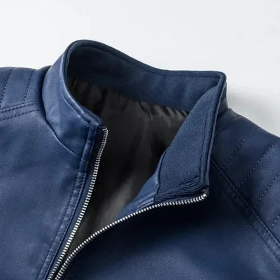 Maxime™ | Veste biker bleu élégant