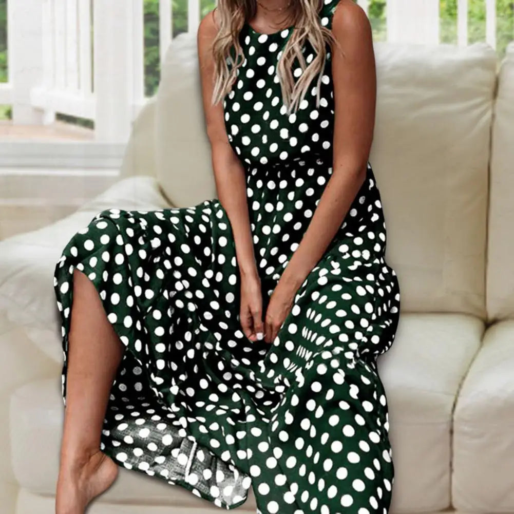 Robe Maxi à Pois Capri