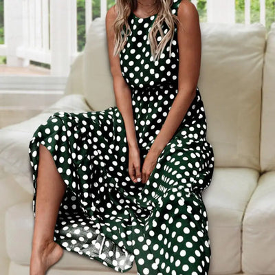 Robe Maxi à Pois Capri