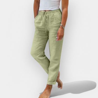 Pantalon d'été en lin aérien