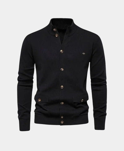 Pull en Coton Tricoté avec Col Montant - Leviana